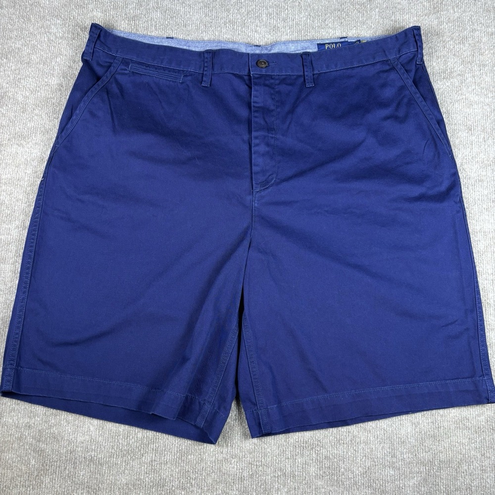 Polo Ralph Lauren Shorts Men's 42 Blue Relaxed Fit Chino Cotton Casual